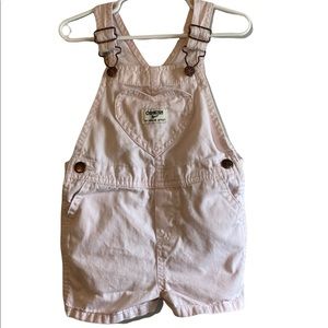 Oshkosh B’GOSH 3T pink heart overall shorts